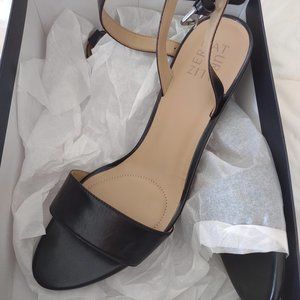Black Leather Ankle strap sandals